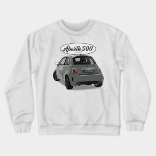 ABARTH 500 Grey White Back Crewneck Sweatshirt